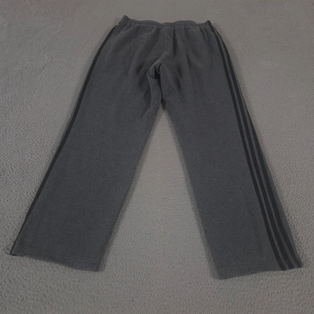 Adidas Sweatpants Mens XL Gray Essentials 3-Stripes Fleece Straight Leg Pants